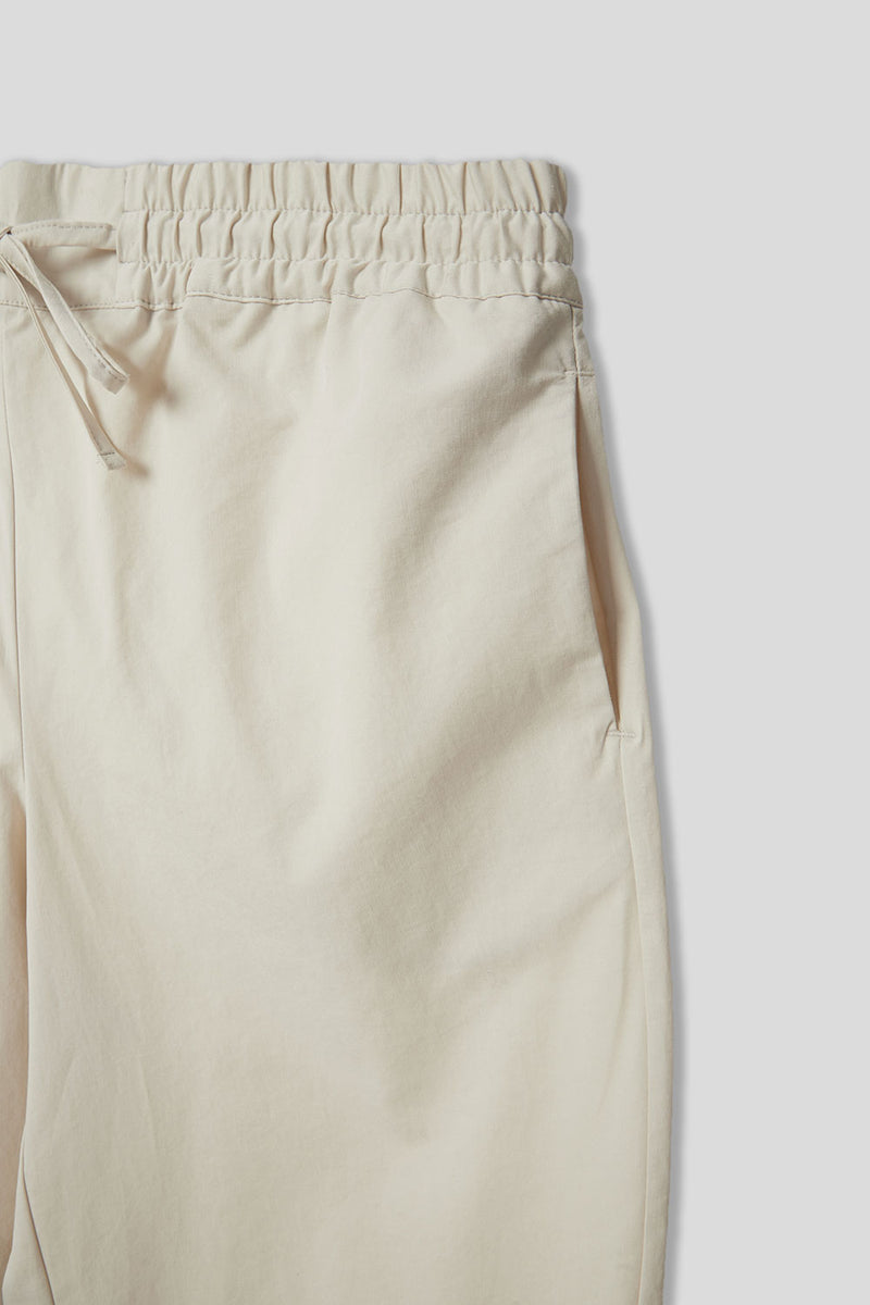EDUARDO Women's Banding Elastic Waist Drawstring Cotton Pants with Pockets.