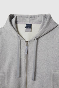 EDUARDO Overfit Incision Balloon Hoodie Zip-Up.