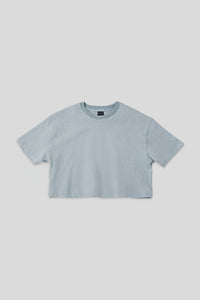 Women’s Semi-Oversized Pigment-Dyed Cropped Short-Sleeve T-Shirt