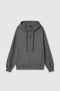 EDUARDO Overfit Incision Balloon Hoodie Zip-Up.