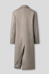 EDUARDO Notch Lapel Double Breasted Long Wool Cashmere Blend Women's Overcoat