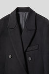 EDUARDO Notch Lapel Double Breasted Long Wool Cashmere Blend Women's Overcoat