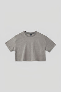 Women’s Semi-Oversized Pigment-Dyed Cropped Short-Sleeve T-Shirt