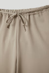 EDUARDO Women Drawstring Waist Cropped Wide Leg Palazzo Pants with Pocket