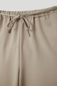 EDUARDO Women Drawstring Waist Cropped Wide Leg Palazzo Pants with Pocket