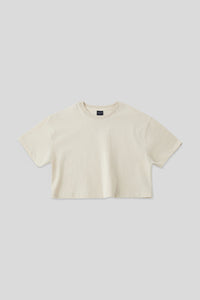 Women’s Semi-Oversized Pigment-Dyed Cropped Short-Sleeve T-Shirt