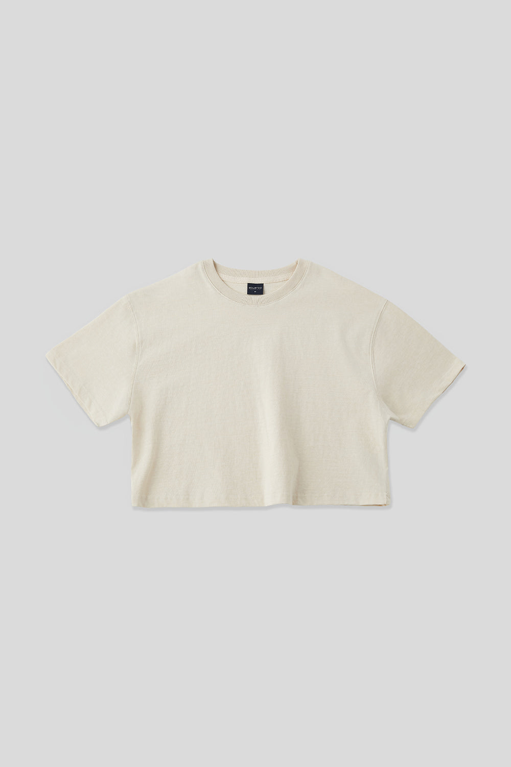 Women’s Semi-Oversized Pigment-Dyed Cropped Short-Sleeve T-Shirt