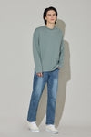 EDUARDO Men's T-Shirt Long-Sleeve Crew Neck Semi Over Relaxed Fit.