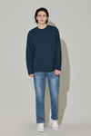 EDUARDO Men's T-Shirt Long-Sleeve Crew Neck Semi Over Relaxed Fit.