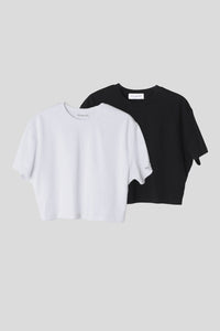 Women’s Normal Regular-Fit Cropped Short-Sleeve T-Shirt – Easy Multipack