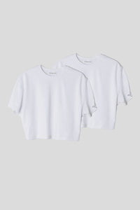 Women’s Normal Regular-Fit Cropped Short-Sleeve T-Shirt – Easy Multipack