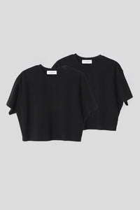 Women’s Normal Regular-Fit Cropped Short-Sleeve T-Shirt – Easy Multipack