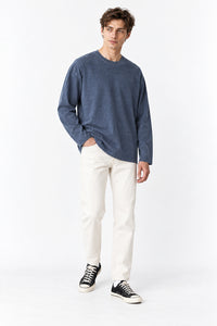 Men’s Oversized Pigment-Dyed Long-Sleeve T-Shirt