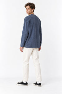 Men’s Oversized Pigment-Dyed Long-Sleeve T-Shirt