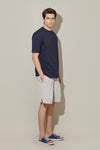 EDUARDO Men's Basic Short-Sleeve T-Shirt Semi Over Relaxed Fit Crew Neck Tee. (Cool Cotton Modal Blend)