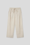 EDUARDO Cotton Drawstring Wide Fit Cropped Casual Pants for Men and Women.