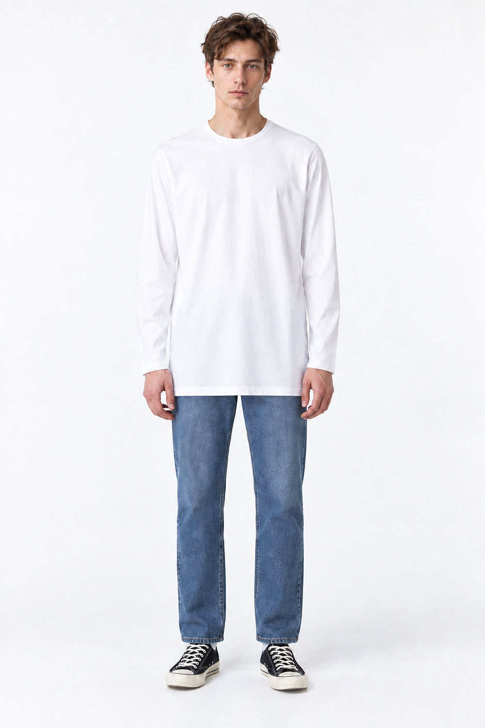 Men’s Relax Semi-Oversized Layering Long-Sleeve T-Shirt – Easy Multipack