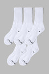 EDUARDO 5 Pairs Cushion Casual Crew White Mid-Calf Sock for Men and Women Multipack.