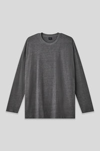 Men’s Oversized Pigment-Dyed Long-Sleeve T-Shirt