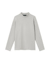 EDUARDO Women's Long Sleeve Semi-Over Fit Brushed Heavy Cotton Blend Mock Neck Top.