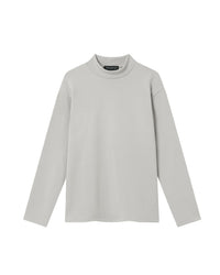 EDUARDO Women's Long Sleeve Semi-Over Fit Brushed Heavy Cotton Blend Mock Neck Top.