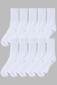 EDUARDO High-density sports dry-cool heavyweight mid-calf socks 10Pairs