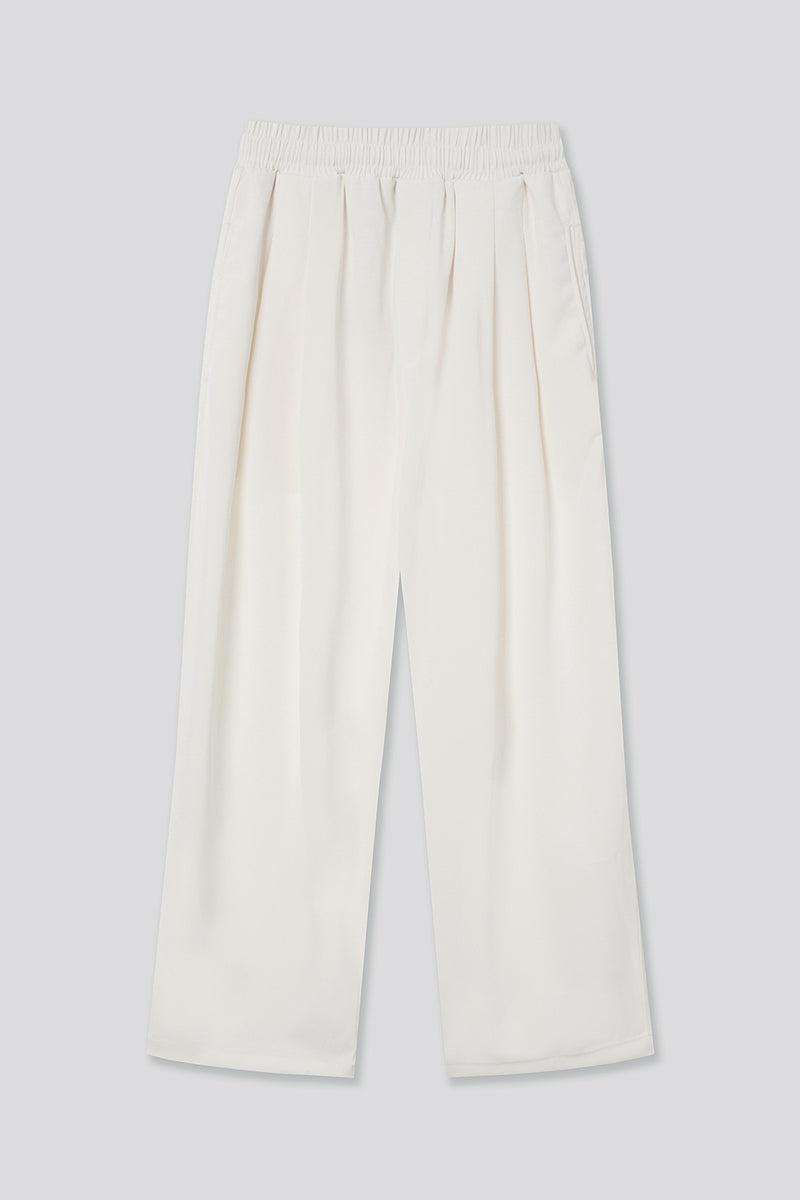 EDUARDO Women's Drawstring Elastic Waisted Wide Leg Trouser with Pockets.