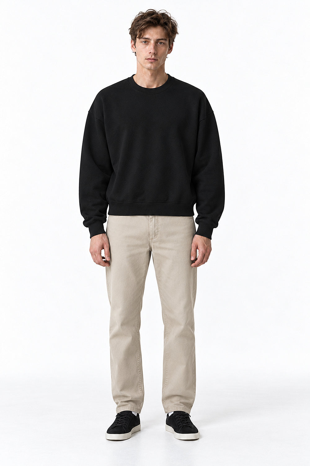 Men’s Oversized Soft Heavyweight Cropped Sweatshirt