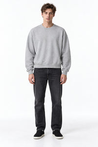 Men’s Oversized Soft Heavyweight Cropped Sweatshirt