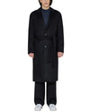 EDUARDO Men's Wool Cashmere Single Breasted Belted Classic Fit Overcoat.