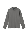 EDUARDO Women's Long Sleeve Semi-Over Fit Brushed Heavy Cotton Blend Mock Neck Top.