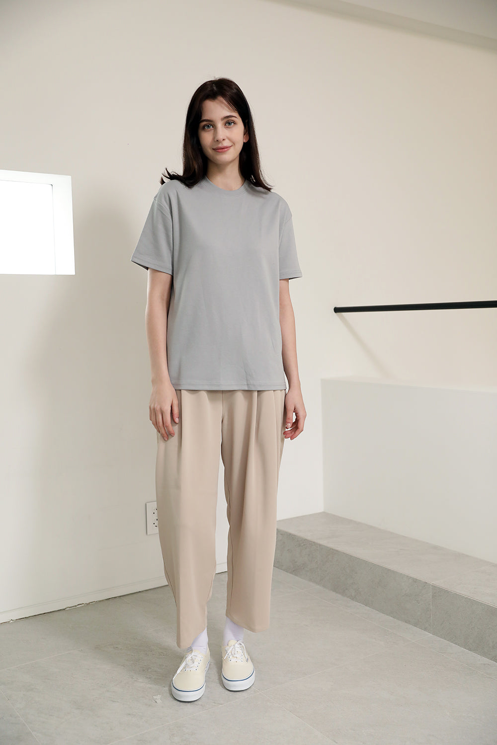 EDUARDO Women's Relaxed Fit T-Shirt - Short Sleeve Crewneck, Soft Cotton Modal Blend