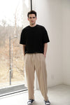 EDUARDO Men's Drawstring Elastic Waisted Wide Leg Trouser with Pockets.