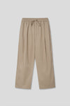 EDUARDO Cotton Drawstring Wide Fit Cropped Casual Pants for Men and Women.