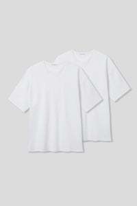 EDUARDO 2 Pack Men's Crew T-Shirt, Cotton Modal, Anyone Over Fit Short Sleeves Multipack.