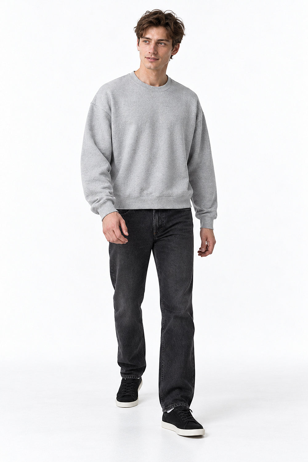 Men’s Oversized Soft Heavyweight Cropped Sweatshirt