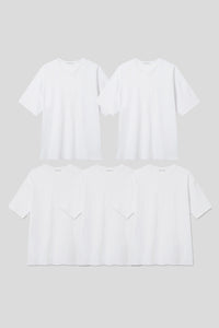 EDUARDO  Men's Anyone Overfit Short Sleeve T-Shirt Easy Set, 5-pack.