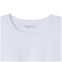 EDUARDO Men's Semi Over Relaxed Fit Long-Sleeve Crew Neck T-Shirt Multipack 3 Pcs [White]