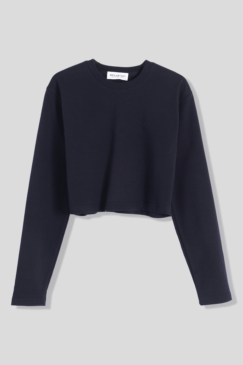EDUARDO Casual Mid Weight Women's Long Sleeve Crop Top Shirts