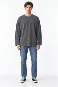 Men’s Oversized Pigment-Dyed Long-Sleeve T-Shirt