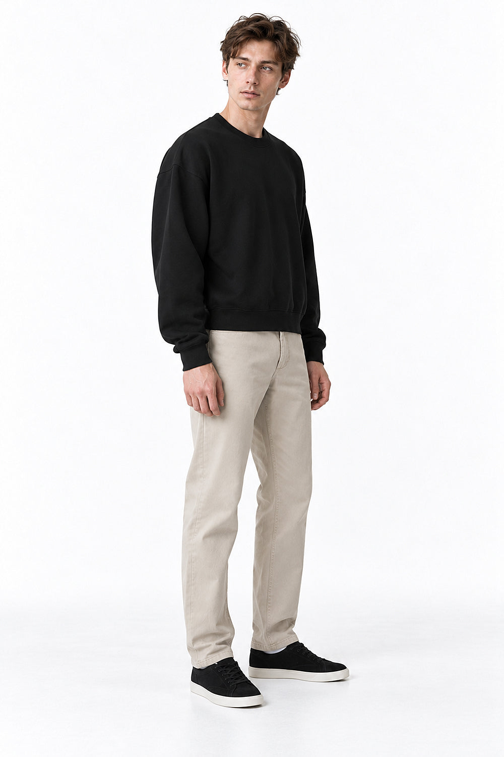 Men’s Oversized Soft Heavyweight Cropped Sweatshirt