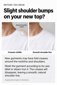 Illustrated guide to smoothing shoulder creases