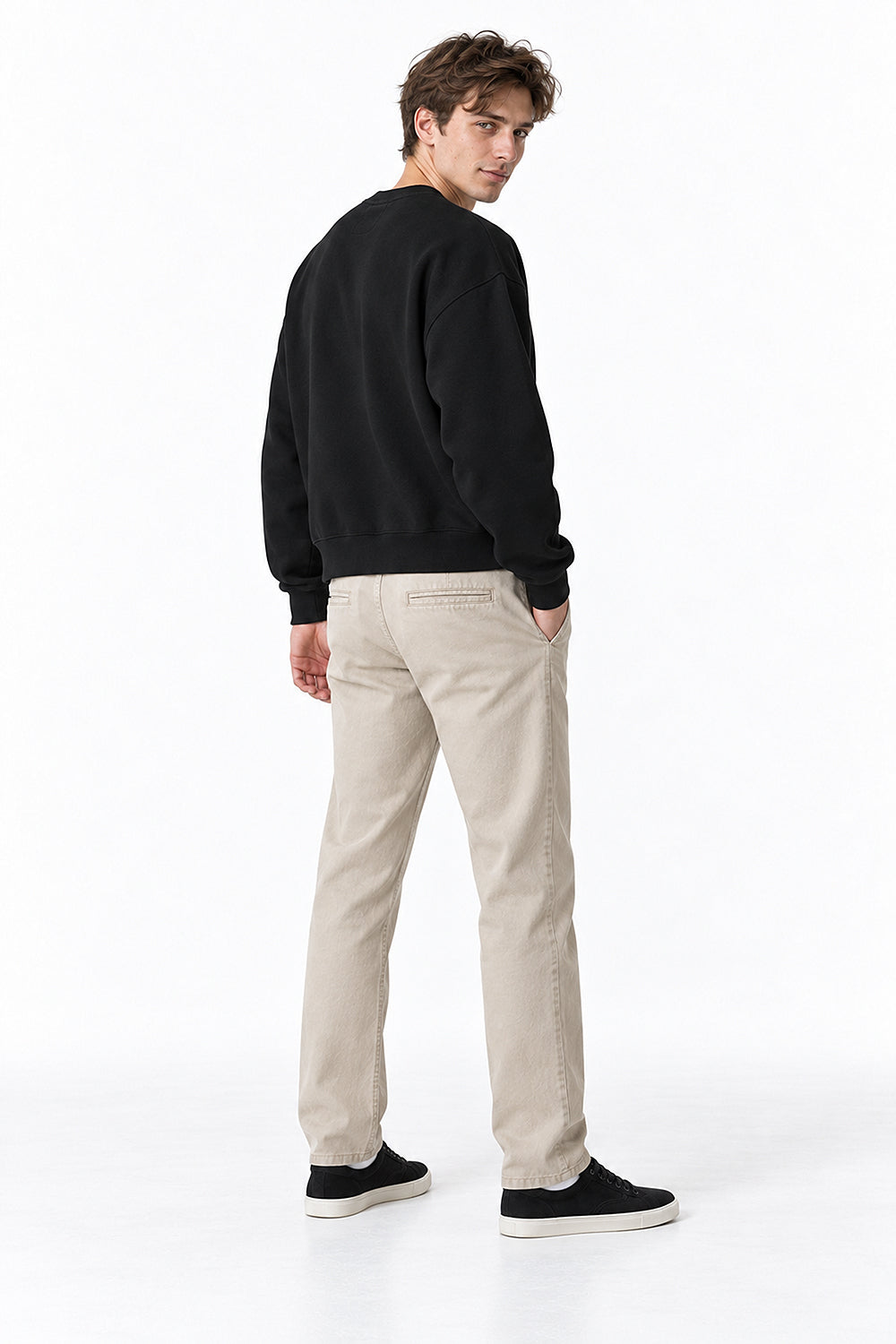Men’s Oversized Soft Heavyweight Cropped Sweatshirt