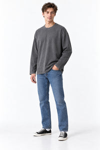 Men’s Oversized Pigment-Dyed Long-Sleeve T-Shirt