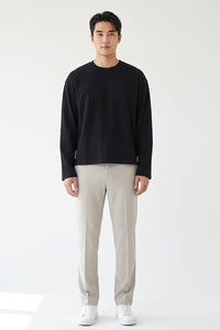 Men’s Relax Semi-Oversized Cropped Long-Sleeve T-Shirt – Classic Multipack