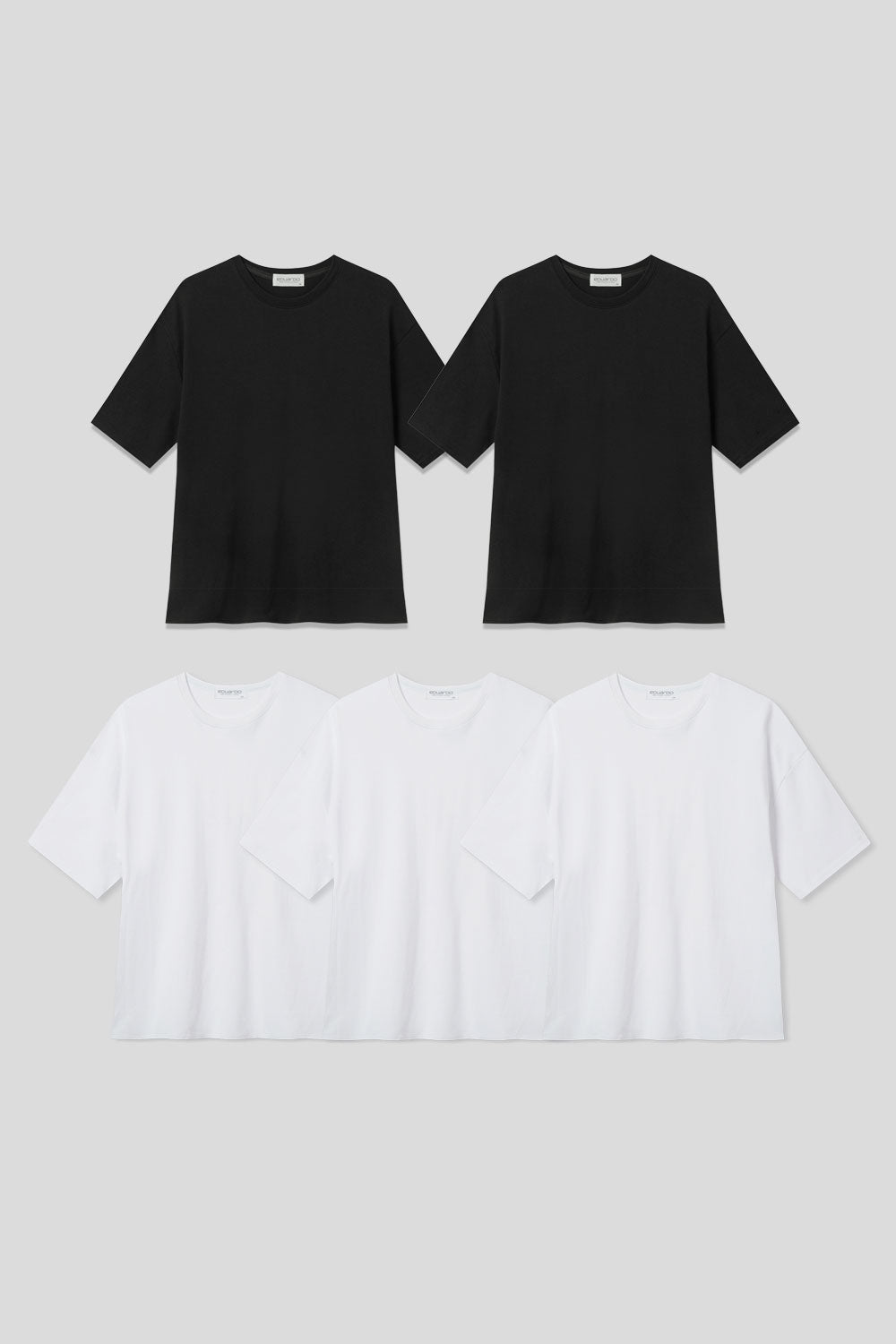 Men’s Relax Semi-Oversized Cropped Short-Sleeve T-Shirt – Classic Multipack