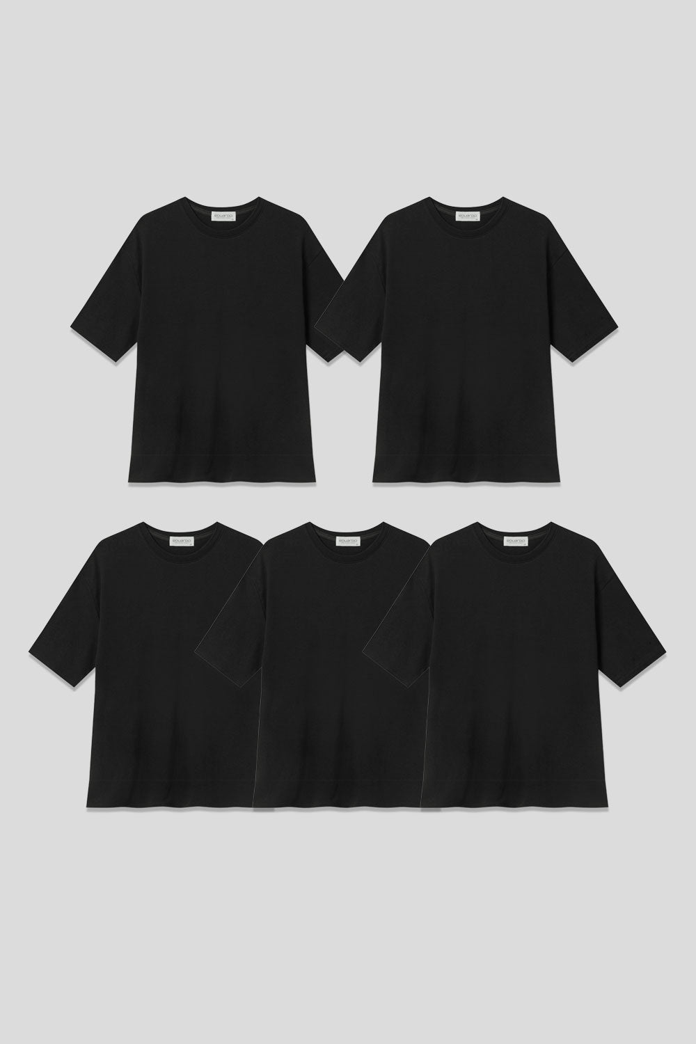 Men’s Relax Semi-Oversized Cropped Short-Sleeve T-Shirt – Classic Multipack