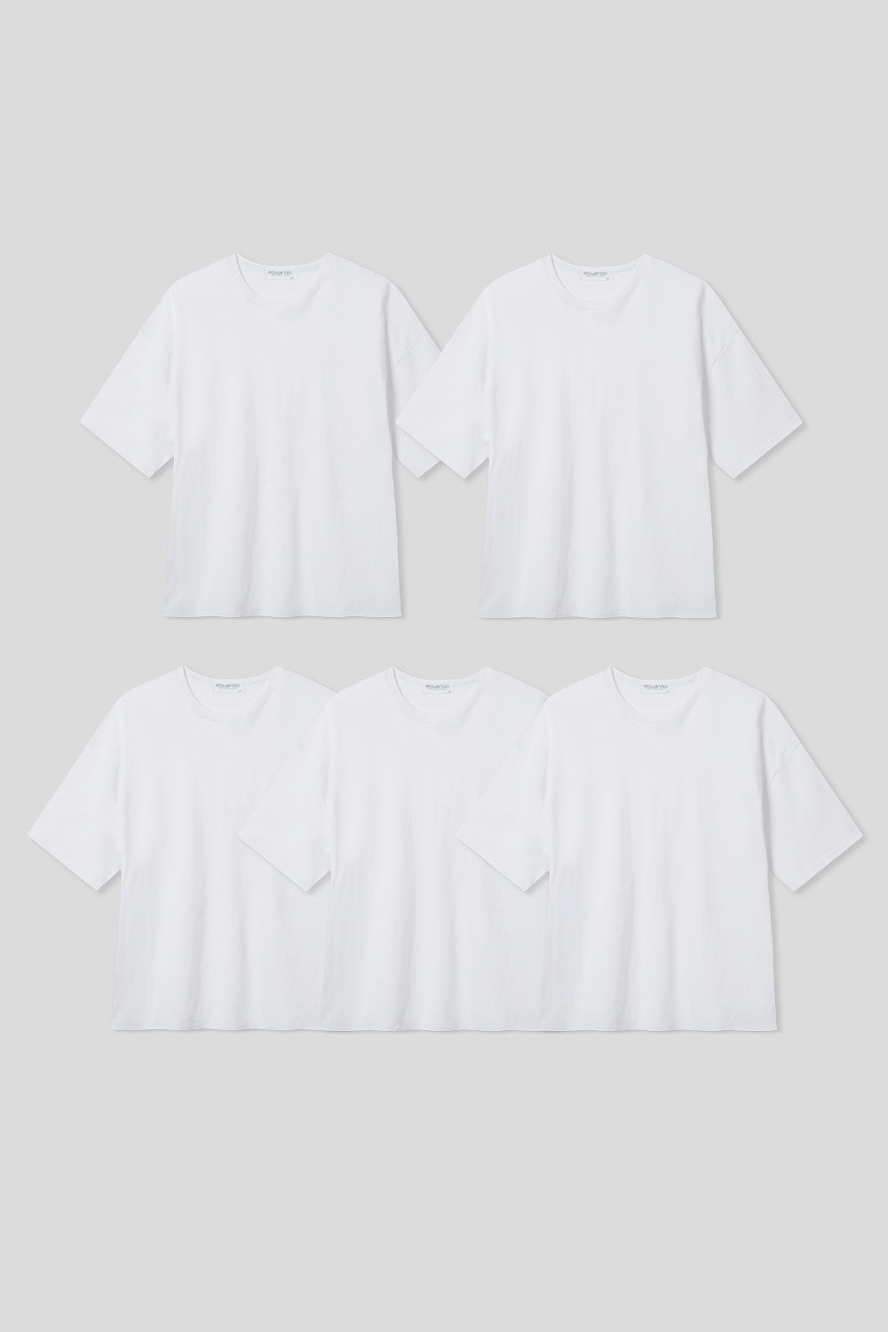 Men’s Relax Semi-Oversized Cropped Short-Sleeve T-Shirt – Classic Multipack