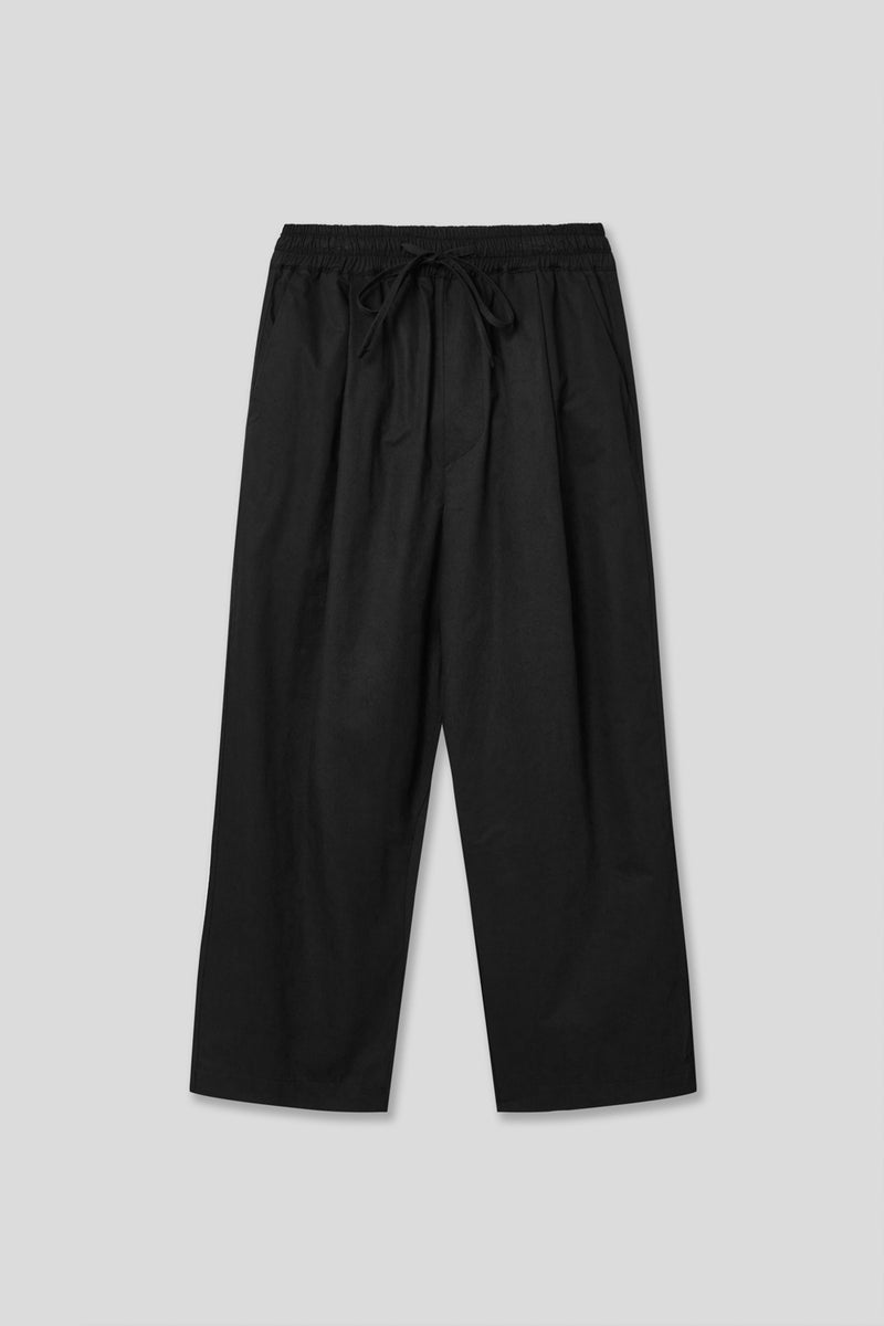 EDUARDO Cotton Drawstring Wide Fit Cropped Casual Pants for Men and Women.