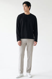 Men’s Relax Semi-Oversized Cropped Long-Sleeve T-Shirt – Classic Multipack